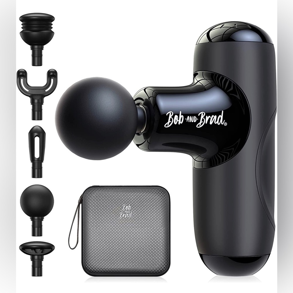 New BOB AND BRAD Q2 Mini Pocket-Sized Deep Tissue Muscle Massager Gun(Black)